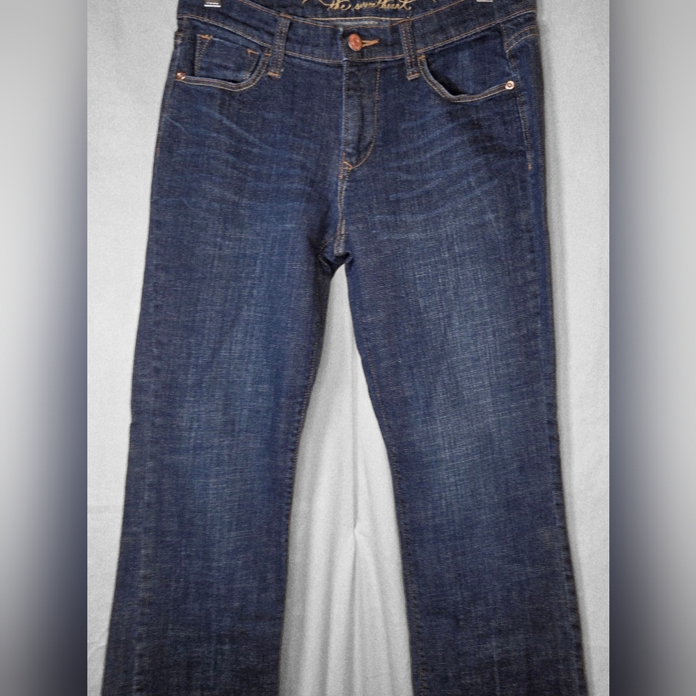 VTG Old Navy The Sweetheart Mid Rise Bootcut Jeans 4 Short Y2K Blue Denim Mint - Picture 2 of 6